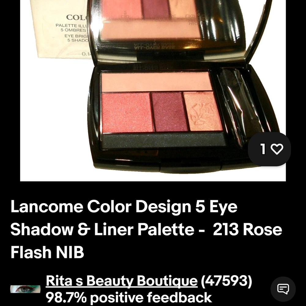Lancome Color Design Eyeshadow Palette Refill- Rose Flash